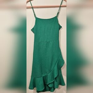 MONTEAU LOS ANGELES SPAGHETTI STRAP FLOW LAYERED DRESS TIE BACK MEDIUM NWT